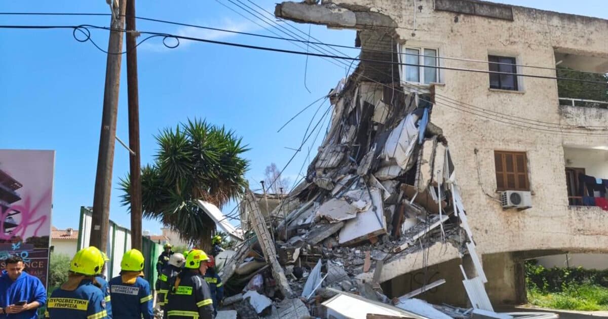 Κατάρρευση πολυκατοικίας στη Γερμασόγεια της Κύπρου