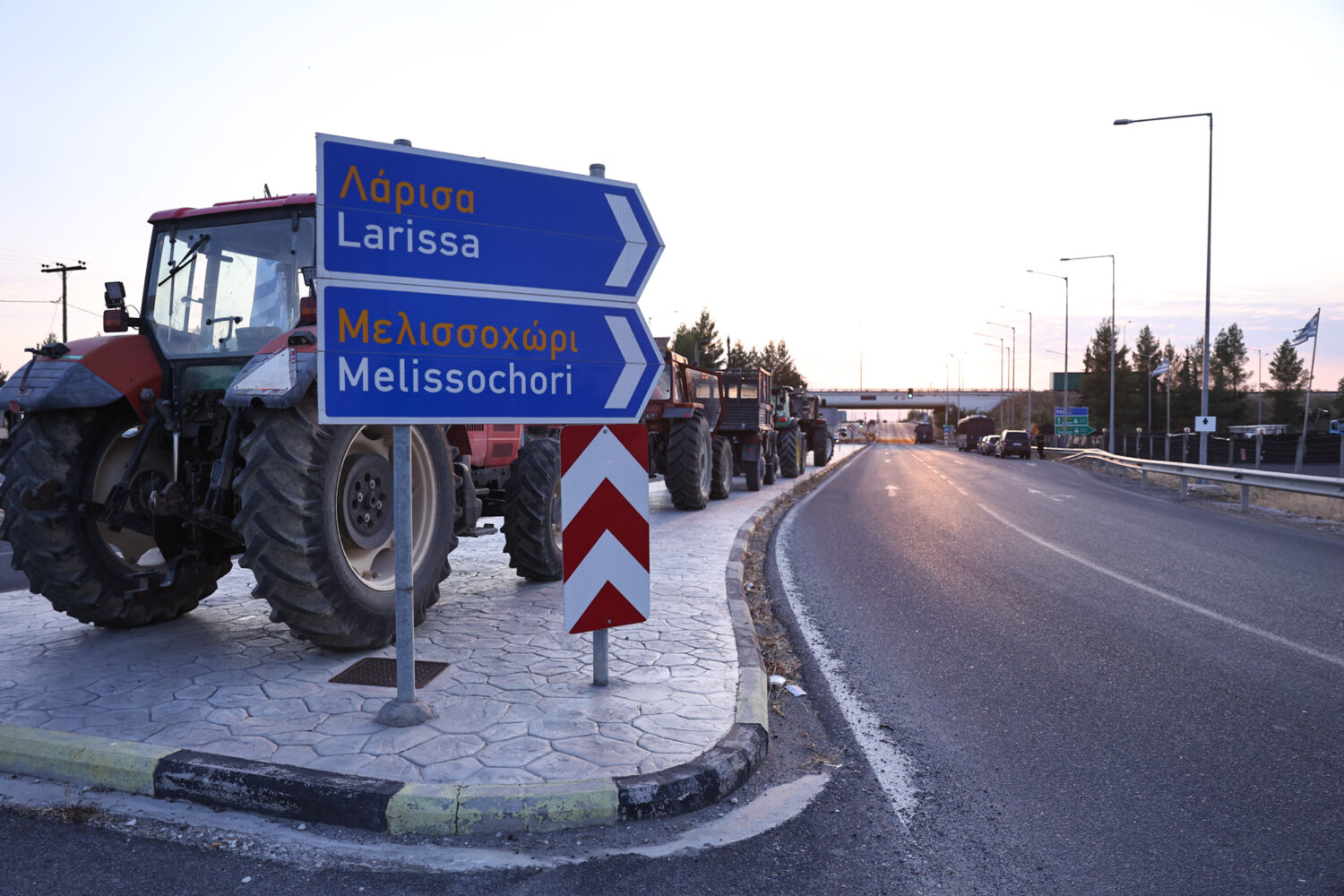 Ένταση στην παλαιά εθνική οδό Λάρισας - Βόλου